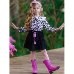 Girls Lovely Diva Leopard Heart Skirt Set - Mia Belle Girls -Kids Clothing Store GUEST 3b789fb6 fb09 4dfe 8f0f 9b047c4deceb