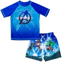 Marvel Avengers Spider-Man Black Widow Iron Man Rash Guard And Swim Trunks Outfit Set Little Kid To Big Kid -Kids Clothing Store GUEST 3b92ab8c 325e 4308 a312 604887e0ea31