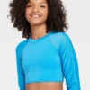 Girls' Cyber Long Sleeve Bikini Top - Art Class™ Turquoise Blue -Kids Clothing Store GUEST 3c57fc7d 7d9b 4feb 999c e2e0ff557bb5