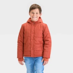 Boys' Solid Puffer Jacket - Cat & Jack™ -Kids Clothing Store GUEST 417f233f 2def 42ca 859a 75a3dab3084f