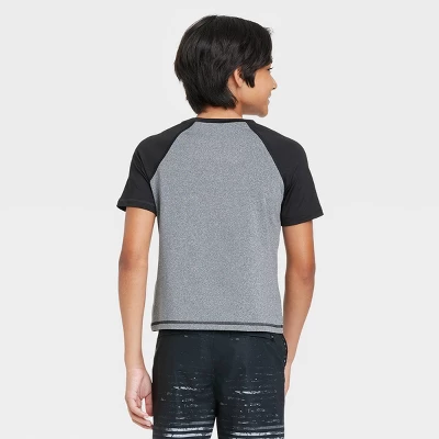 Boys' Raglan Flatlock Short Sleeve Swim Shirt - Art Class™ Black 3 Boys' Raglan Flatlock Short Sleeve Swim Shirt - Art Class™ Black