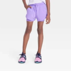Girls' Double Layered Run Shorts - All In Motion™ -Kids Clothing Store GUEST 43e56cdf 7297 48e6 bac3 e9924b1f635b