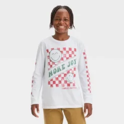 Boys' Smiley Knit Long Sleeve T-Shirt - Art Class™ White -Kids Clothing Store GUEST 44489837 f4ec 42a1 844d d9ae40eab143