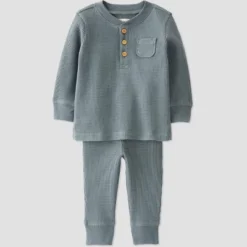 Little Planet By Carter’s Baby 2pc Waffle Top & Bottom Set - Slate Gray -Kids Clothing Store GUEST 4857447a ccf3 4258 8939 9ea8d3cfec36