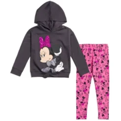 Disney Minnie Mouse Girls Sequin Pullover Fleece Hoodie Leggings Outfit Set Toddler To Big Kid -Kids Clothing Store GUEST 48643942 bdd9 42b9 8ac6 dd9204f22284