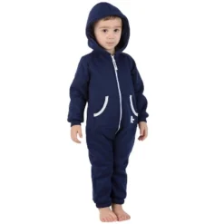 Joggies - Navy Blue Infant Footless Hoodie Onesie -Kids Clothing Store GUEST 4adb6bed ba7c 4699 9aef 3a641f3b363a