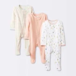 Baby Girls' 3pk Tight Fit Zip-Up Sleep N' Play - Cloud Island™ -Kids Clothing Store GUEST 4e004300 8d9d 4aa4 b06b 9a01dc986e2b
