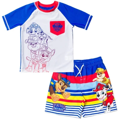Paw Patrol Rubble Marshall Chase Pullover Rash Guard And Swim Trunks Outfit Set Little Kid 10 Paw Patrol Rubble Marshall Chase Pullover Rash Guard And Swim Trunks Outfit Set Little Kid - Image 8