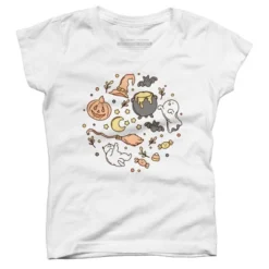 Girl's Design By Humans Halloween By Kimprut T-Shirt -Kids Clothing Store GUEST 4f7a84bf 3b9c 486b 83da 23e5b1a4c302
