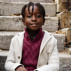 Hope & Henry Boys' Long Sleeve Mock Neck Cable Sweater With Flecks, Kids -Kids Clothing Store GUEST 5139b3d3 f11b 4830 9437 f12350d0928b