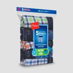 Hanes Boys' 5pk Boxer - Colors May Vary