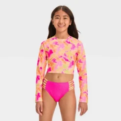 Girls' 'Summer Feelings' Tie-Dye Rash Guard Set - Art Class™ -Kids Clothing Store GUEST 52c04fcc 5a01 453e 911a 1d478445fb34