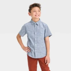 Boys' Short Sleeve Polka Dots Button-Down Shirt - Cat & Jack™ Blue 7 Boys' Short Sleeve Polka Dots Button-Down Shirt - Cat & Jack™ Blue -Kids Clothing Store GUEST 5343f206 fa31 42ee aa01 de8b06f8b82b