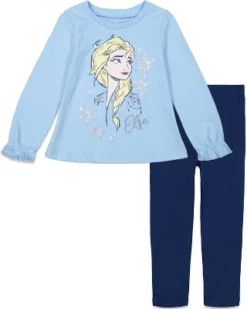 Disney Princess Anna Elsa Frozen Girls Graphic T-Shirt And Leggings Outfit Set Toddler To Big Kid 20 Disney Princess Anna Elsa Frozen Girls Graphic T-Shirt And Leggings Outfit Set Toddler To Big Kid -Kids Clothing Store GUEST 53fa12b1 79dd 4027 965e 77a9cb43b1e3