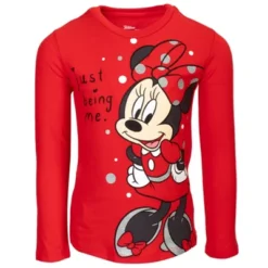 Mickey Mouse & Friends Minnie Mouse Girls Pullover Fleece Hoodie T-Shirt And Leggings 3 Piece Outfit Set Little Kid To Big Kid