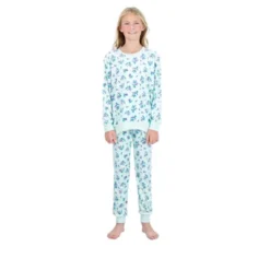 Sleep On It Girls 2-Piece Velour Pajama Set - Floral