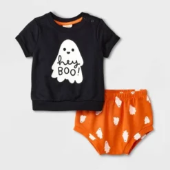Baby 2pc 'Hey Boo' Sweatshirt & Shorts Set - Cat & Jack™ Black -Kids Clothing Store GUEST 59a7f13a 25fc 41ae b173 4e8667cd6c37