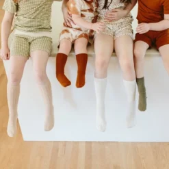 Goumikids 2pk Organic Cotton Kids Knee-high Socks