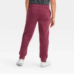 Boys' Fleece Jogger Pants - Cat & Jack™ Burgundy S