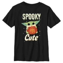 Boy's Star Wars The Mandalorian Halloween Grogu Spooky Cute Pumpkin T-Shirt -Kids Clothing Store GUEST 5cb04101 708e 41c1 9612 02abc883efa8