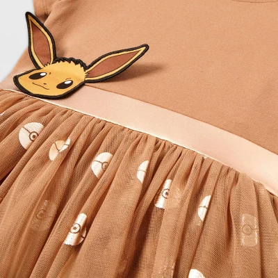 POKEMON Girls' Pokémon Eevee Cosplay Dress - Brown XXL 4 POKEMON Girls' Pokémon Eevee Cosplay Dress - Brown XXL - Image 2