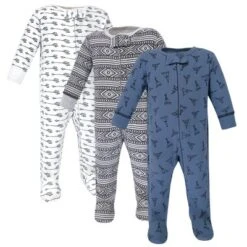 Yoga Sprout Baby Boy Cottton Zipper Sleep And Play 3pk, Arrows
