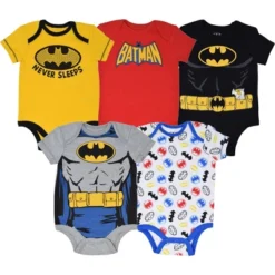 DC Comics Justice League Batman Baby Boys 5 Pack Short Sleeve Bodysuit -Kids Clothing Store GUEST 5f9b4f10 995c 4cc4 8c31 98a5417fb5cb