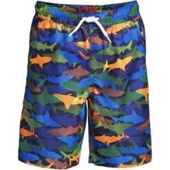 Lands' End Boys Slim Printed Volley Swim Trunks -Kids Clothing Store GUEST 5f9f08dd b220 449e b33b 15592f1b97e7