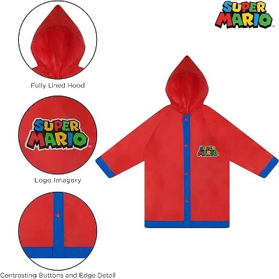 Super Mario Boy's Umbrella And Raincoat Set, Kids Ages 4-7 5 Super Mario Boy's Umbrella And Raincoat Set, Kids Ages 4-7 - Image 3