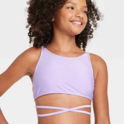 Girls' Groovy Waves Strappy Bikini Set - Art Class™