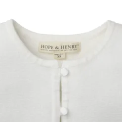 Hope & Henry Girls' Cropped Curved Hem Cardigan, Kids