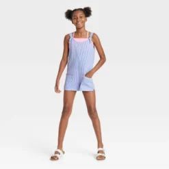 Girls' Chambray Striped Cover Up Dress - Art Class™ Blue -Kids Clothing Store GUEST 6580817b 0f99 4168 9288 91aff504bdbe