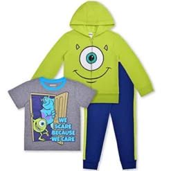 Disney Boy's Monster's Inc 3 Pack Coordinates, Graphic Printed Zip Up Hoodie, T-Shirt, And Joggers Set For Toddler -Kids Clothing Store GUEST 68810788 5607 45bf b725 5e4ddb09be44