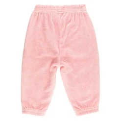 RuffleButts Pink Terry Knit Ruffle Jogger Pants
