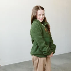 Goumikids Kids Faux Shearling Organic Cotton Zip Pullover -Kids Clothing Store GUEST 6c13146e 02e0 4915 a970 ec4d0c4e931d