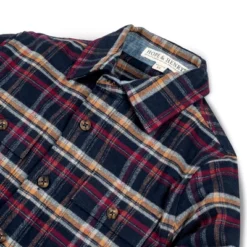 Hope & Henry Boys' Long Sleeve Flannel Button Down Shirt With Double Flap Pockets, Infant