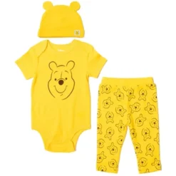 Disney Classics Winnie The Pooh Lion King Bambi Baby Bodysuit Pants And Hat 3 Piece Outfit Set Newborn To Infant -Kids Clothing Store GUEST 6d1888b6 744b 49ed 96fb e99932f31ec6