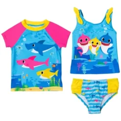 Pinkfong Baby Shark Girls Rash Guard Tankini Top And Bikini Bottom 3 Piece Swimsuit Set Toddler -Kids Clothing Store GUEST 717f485e 49ac 49ca ad56 581e0ec52c46