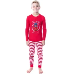Miraculous Ladybug Girls' Power Up Snug-Fit Cotton 2 Piece Kids Pajama Set Red