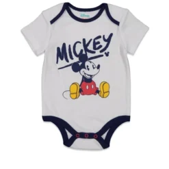 Disney Mickey Mouse Baby Pants Pullover T-Shirt And Bodysuit 4 Piece Layette Set Newborn To Infant -Kids Clothing Store GUEST 7290a946 87ff 4c15 8818 b3251b0e6b76