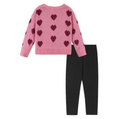 Andy & Evan Toddler Girls Hearts Sweater Set