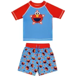 Sesame Street Elmo Baby Pullover Rash Guard And Swim Trunks Outfit Set Toddler -Kids Clothing Store GUEST 794f1bdf 0578 43ee 8343 7915ad90e702