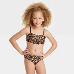 Girls' 'Delightful Cheetah' Shirred Center Bikini Set - Art Class™ -Kids Clothing Store GUEST 7b57f87f 8850 49a2 8b96 7aa7767e44eb