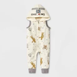 Baby Boys' Star Wars Printed Hooded Romper - Cream -Kids Clothing Store GUEST 7b5f977e 3088 408e a83f b8f05e0d6198