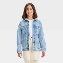 Girls' Oversized Jacket - Art Class™ Blue Denim -Kids Clothing Store GUEST 7c88baad c994 4a58 ac6b 64639da83a56