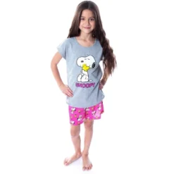 Peanuts Girls' Pajamas Snoopy And Woodstock Shirt And Shorts Pajama Set Snoopy And Woodstock -Kids Clothing Store GUEST 7ca86e4b c1be 4b6e b4a8 be075caeef8f