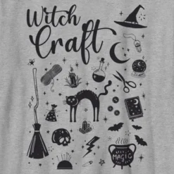 Boy's Lost Gods Halloween Witchcraft Necessities Black And White T-Shirt