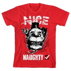 Five Nights At Freddy's Nice Naughty List Boy's Red T-shirt -Kids Clothing Store GUEST 7e5df2d3 10a6 4678 b2f9 53b7a8c14983