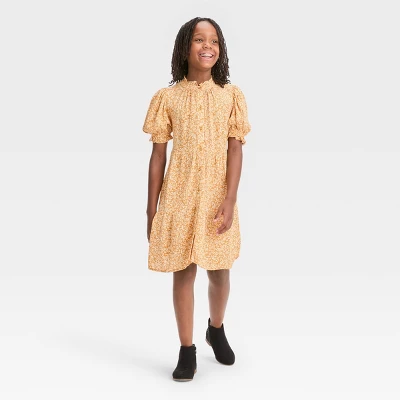 Girls' Ruffle Sleeve Woven Dress - Cat & Jack™ 4 Girls' Ruffle Sleeve Woven Dress - Cat & Jack™ - Image 2