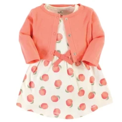Touched By Nature Baby And Toddler Girl Organic Cotton Dress And Cardigan, Peach -Kids Clothing Store GUEST 81ca7b5c 949d 479d 9cc6 8487a6123863